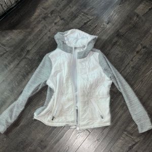 Grey and White Athleta Jacket